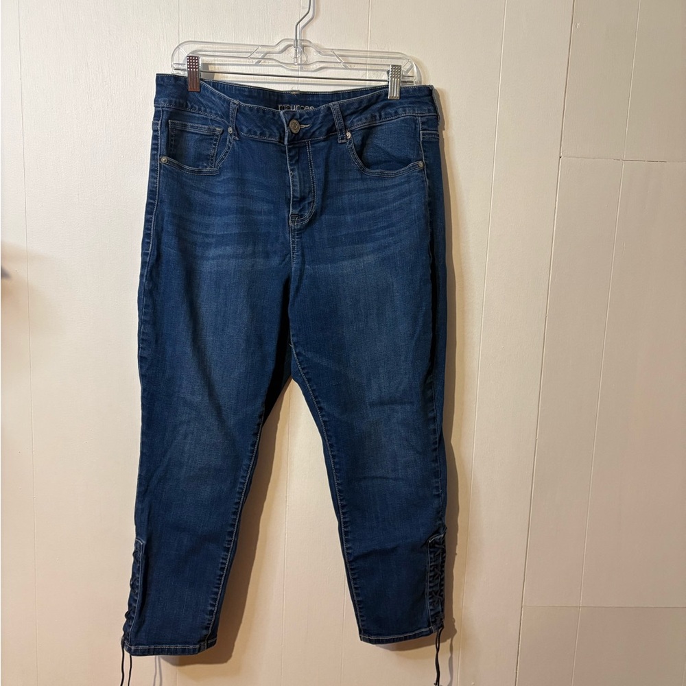 Maurices Dark Blue Ankle Jeans